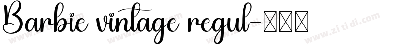 Barbie vintage regul字体转换